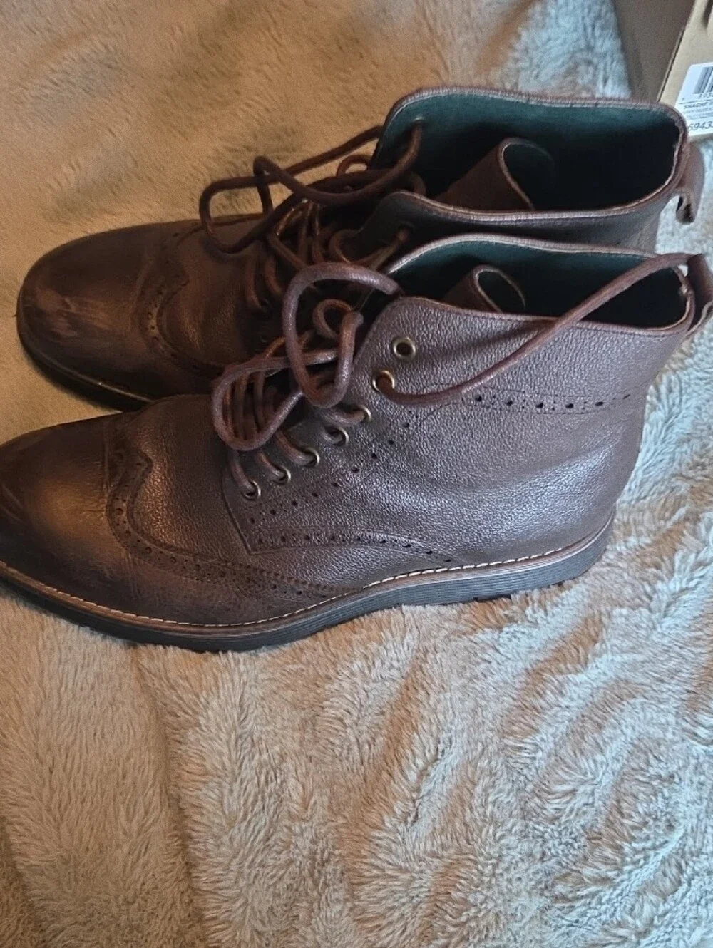 Clarks Men's Brown Leather Chukka Wingtip Boots